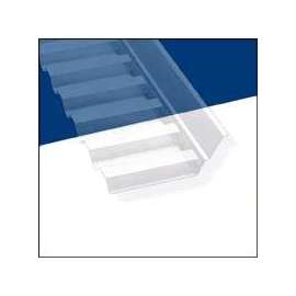 PALRAM AMERICAS 108657 Side Wall Connector Flashing, 4 ft 2 in L, 8 in W, Plastic