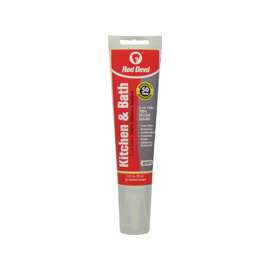 Red Devil 0883 Silicone Sealant, White, 24 hr Curing, -60 to 400 deg F, 2.8 oz Tube