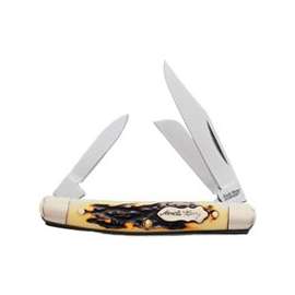 Uncle Henry 807UH Folding Pocket Knife, 2 in L Blade, 7Cr17 High Carbon Stainless Steel Blade, 3-Blade