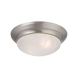 Boston Harbor Dimmable Ceiling Light Fixture, (2) 60/13 W Medium A19/Cfl Lamp, Brushed Nickel
