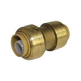 SharkBite U009LFA Tube Coupling, 1/2 x 3/8 in, Brass, 200 psi Pressure