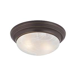 Boston Harbor Dimmable Ceiling Light Fixture, (2) 60/13 W Medium A19/Cfl Lamp, Venetian Bronze