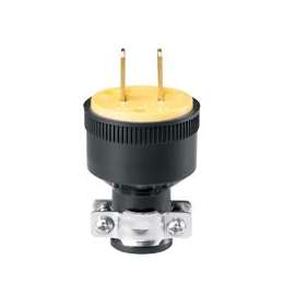 Eaton Wiring Devices 1723-BOX Electrical Plug, 2 -Pole, 15 A, 125 V, NEMA: NEMA 1-15, Black