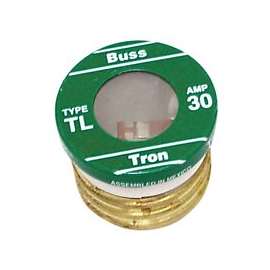 Bussmann TL-30 Plug Fuse, 30 A, 125 V, 10 kA Interrupt, Plastic Body, Low Voltage, Time Delay Fuse