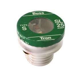 Bussmann SL-25 Plug Fuse, 25 A, 125 V, 10 kA Interrupt, Time Delay Fuse