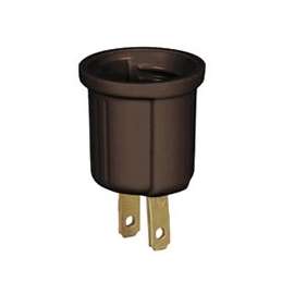 Eaton Wiring Devices 738B-BOX Outlet Adapter, 660 W, 2-Outlet, Thermoplastic, Brown