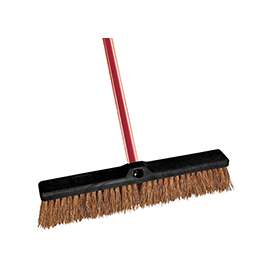 Quickie Bulldozer 00541 Push Broom, Tight Grip Handle, Brown Bristle