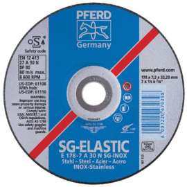 Type 27 Depressed Center Wheel, 4 1/2 in Dia, 1/8 in Thick, 46 Grit, Alum Oxide