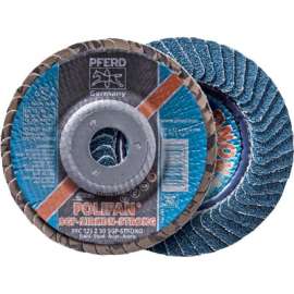POLIFAN Flap Discs, 4 1/2 in, 36 Grit, 5/8 Arbor, 13,300 rpm
