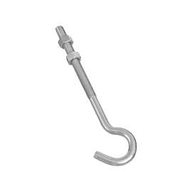 National Hardware 2162BC Series N221-697 Hook Bolt, 3/8 in Thread, 7 in L, Steel, Zinc, 135 lb Working Load