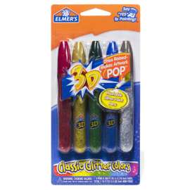 5PK 3D Glitt Pen ASSTD