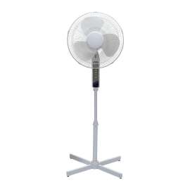 Plexon 16" Oscillating Pedestal Fan, Adjustable Height and Tilt, 90 Degree Oscillating Head, 3-Speed Floor Fan, for Bedroom/Living Room/Office, White