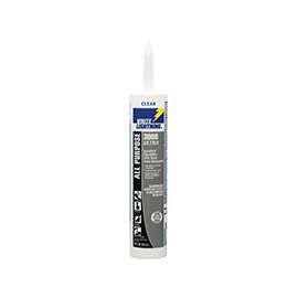 WHITE LIGHTNING 3006 ULTRA W11001010 Siliconized Acrylic Latex Sealant, Clear, 5 to 7 days Curing, -30 to 180 deg F