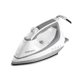 Black+Decker IR1070S-3 Steam Iron, 120 V, 1200 W, Plastic/Stainless Steel, White