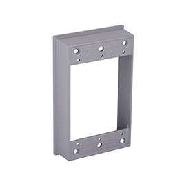 HUBBELL 5406-0 Weatherproof Extension Ring, 1 in D, Horizontal, Vertical Mounting, Aluminum, Gray