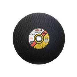 Cut-Off Wheel, 14 in Dia, 3/32 in Thick, 24 Grit, Zirconia Alum. Oxide