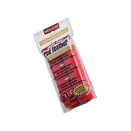 WOOSTER RR311-4 1/2 Paint Roller Cover, 1/4 in Thick Nap, 4-1/2 in L, Velour Cover, Red