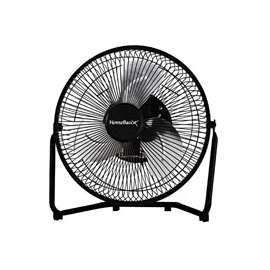 PowerZone VF-9N High-Velocity Fan, 120 VAC, 9 in Dia Blade, 3-Blade, 3-Speed, 180 deg Rotating, Black
