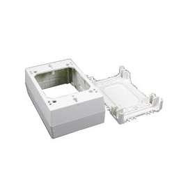 Wiremold NM NM35 Outlet Box, 0 -Knockout, Plastic, Ivory, Wall Mounting
