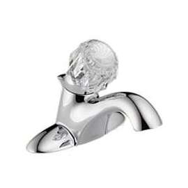 DELTA Classic Series 522-DST Bathroom Faucet, 1.2 gpm, 1-Faucet Handle, Brass, Chrome Plated, Knob Handle, Rigid Spout