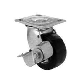 ProSource JC-P08 Swivel Caster, 8 in Dia Wheel, 2 in W Wheel, PU Wheel, Gray, 750 lb, Steel Housing Material