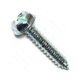 MIDWEST FASTENER 02937 Screw, #10 Thread, 1 in L, Coarse Thread, Hex, Slotted Drive, Self-Tapping, Sharp Point, Steel