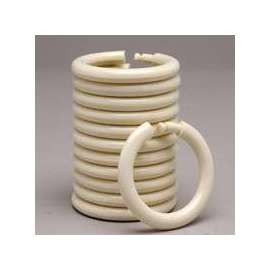 Simple Spaces SD-ORING-B3L Shower Curtain Ring, Plastic, Beige, 1 cm W, 2-3/8 in H