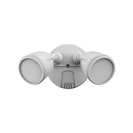 PowerZone O-G1200S-PW Security Light, 110/240 V, 15 W, 2-Lamp, LED Lamp, Daylight Light, 1200 Lumens, 5000 K Color Temp