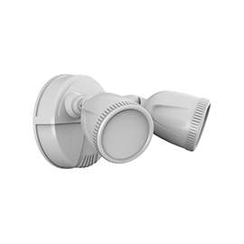 PowerZone O-G1200D-PW Security Light, 110/240 V, 15 W, 2-Lamp, LED Lamp, Daylight Light, 1200 Lumens, 5000 K Color Temp