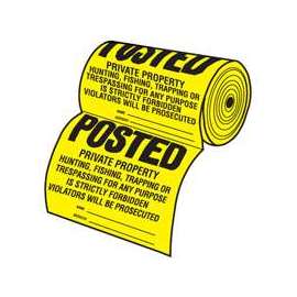 HY-KO TSR-100 Roll Lawn Sign, Square, Black Legend, Yellow Background, Tyvek, 11 in W x 11 in H Dimensions