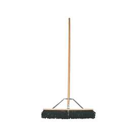 BIRDWELL 5027-4 Contractor Push Broom, 3 in L Trim, Polystyrene Bristle, Hardwood Handle