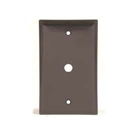 Eaton Wiring Devices 2128 2128B-BOX Wallplate, 4-1/2 in L, 2-3/4 in W, 1 -Gang, Thermoset, Brown, High-Gloss