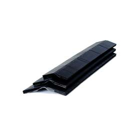 Quarrix 59092 Ridge Vent, 4 ft L, 11-1/4 in W, HDPE, Black