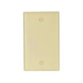 Eaton Cooper Wiring 2129 2129LA Wallplate, 4-1/2 in L, 2-3/4 in W, 0.08 in Thick, 1 -Gang, Thermoset, Light Almond