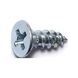 MIDWEST FASTENER 02552 Screw, #8 Thread, 1/2 in L, Coarse Thread, Flat Head, Phillips Drive, Sharp Point, Steel, Zinc