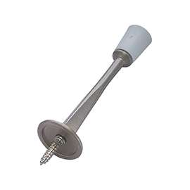 Prosource H20-Z023-PS Heavy-Duty Rigid Door Stop, 3-1/8 in Dia Base, 3-1/8 in Projection, Die-Cast Zinc & Plastic