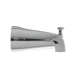 Danco 88434 Tub Spout with Diverter, 2-1/2 in L, 1/2 in Connection, Slip-Joint, Metal, Chrome Plated