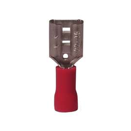 GB 20-141F Disconnect Terminal, 600 V, 22 to 16 AWG Wire, 1/4 in Stud, Vinyl Insulation, Red