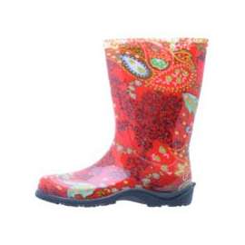 Sloggers 5004RD-07 Rain and Garden Boots, 7 in, Paisley, Red
