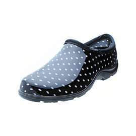 Sloggers 5113BP-06 Comfort Rain Shoes, 6 in, Black/White, Plastic Upper