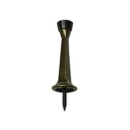 Prosource CL-208P-AB-PS Heavy-Duty Rigid Door Stop, 1 in Dia Base, 3 in Projection, Die-Cast Zinc & Plastic