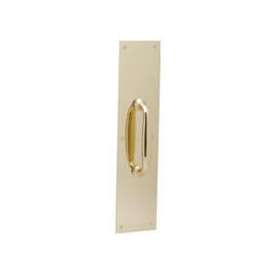 Schlage SC8400 Series SC8311-5B33.5X15G Pull Plate, 3-1/2 in W, 15 in H, Brass, Brass