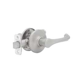Kwikset 200DNL15RCLRCSBX Passage Lever, Satin Nickel