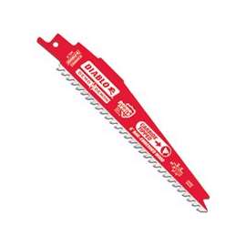 Diablo DS0606CWS Reciprocating Saw Blade, 1 in W, 6 in L, 6/9 TPI, Carbide Cutting Edge