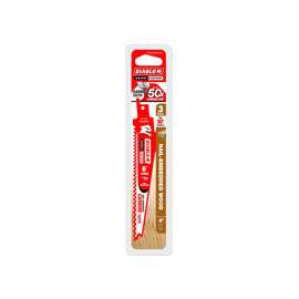 Diablo DS0606CWS3 Reciprocating Saw Blade, 1 in W, 6 in L, 6/9 TPI, Carbide Cutting Edge