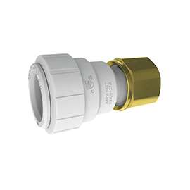 John Guest PSEI452826P Pipe Connector, 3/4 in, CTS x NPT, Polysulfide, 160 psi Pressure