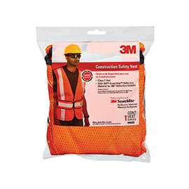 3M TEKK Protection 94625-80030T Reflective Safety Vest, One-Size, Fabric, Fluorescent Orange
