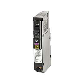 Square D QO115PDFC Circuit Breaker, CAFCI, Mini, 15 A, 1 -Pole, 120 V, Plug Mounting