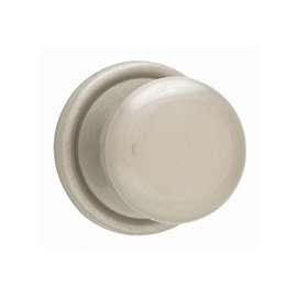 Kwikset 788H 15BX Dummy Door Knob, 2-3/8 in Dia Knob, Satin Nickel