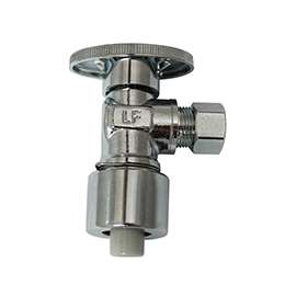 Plumb Pak PP2622POLF Stop Valve, 5/8 x 3/8 in Connection, Compression, Brass Body
